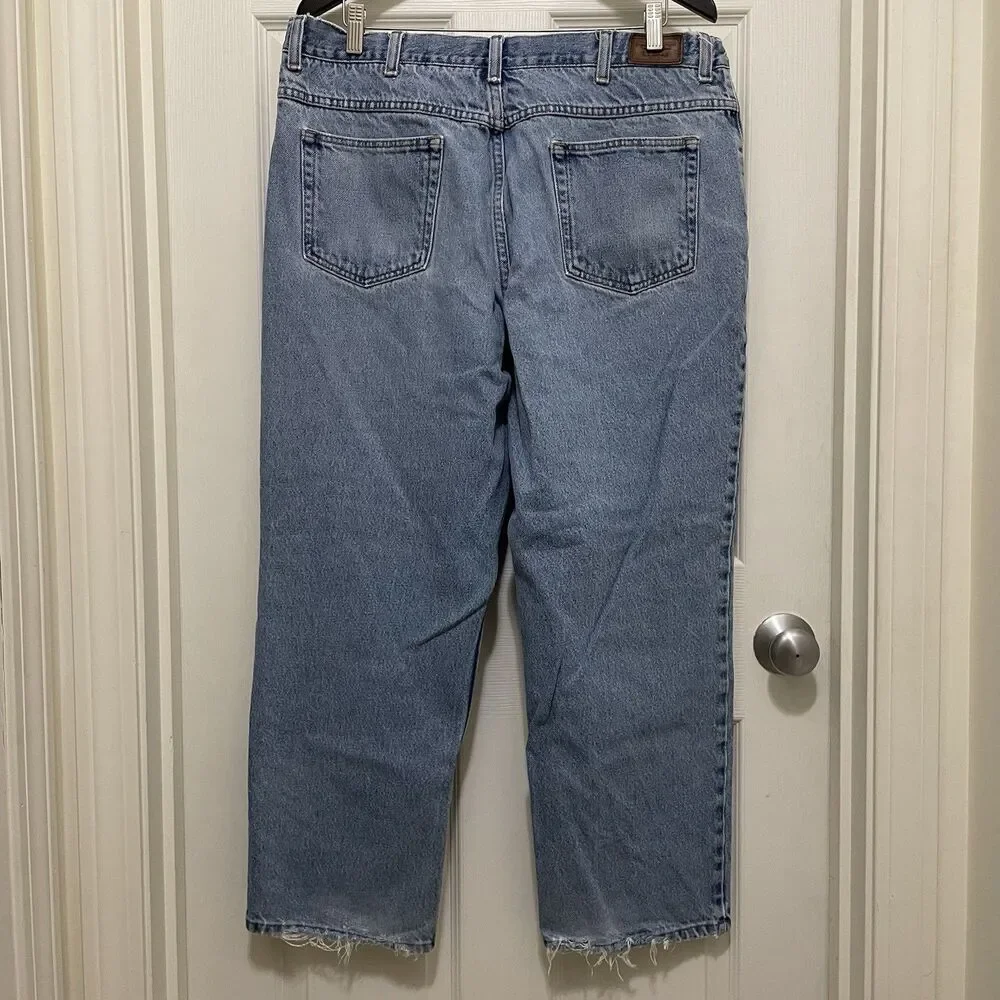 LL Bean Comfort Waist Jeans Relaxed Straight Medium Wash Men's Size‎ 38 X 29